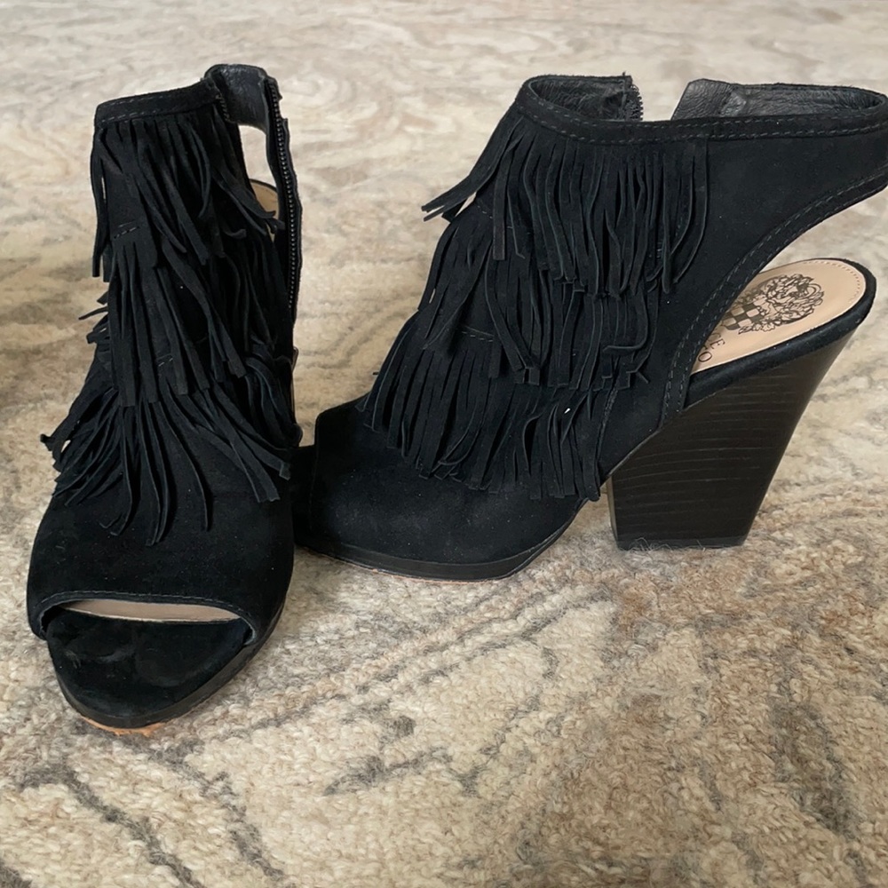 Vince Camuto fringe heels